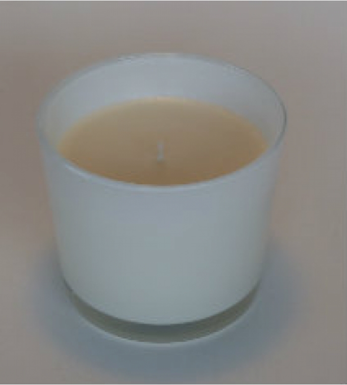 Cassia | Geurkaars soja in wit glas Amber 60u. / LAATSTE