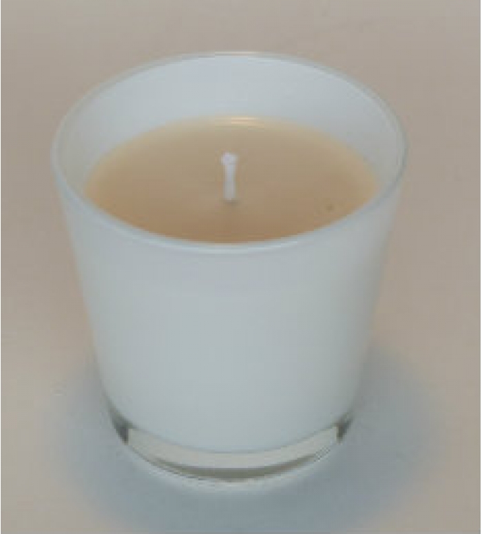 Cassia | Geurkaars soja in wit glas Pioenroos 25u./ 2 ST