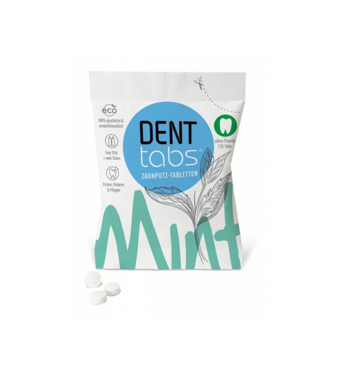 Denttabs | Tandenpoets tabletten zonder fluor 125st