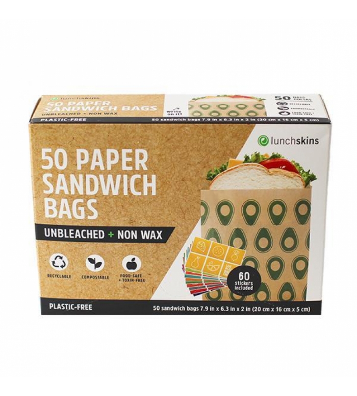 Lunchskins | Sandwich Bags Avocado 50st. ongebleekt