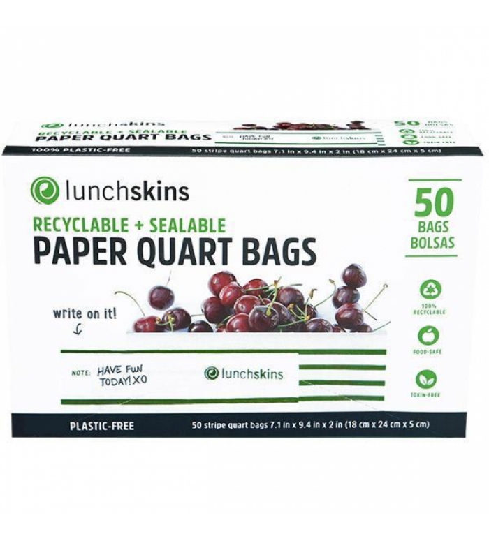 Lunchskins | Quart bag Stripe Box 50 st. hersluitbaar