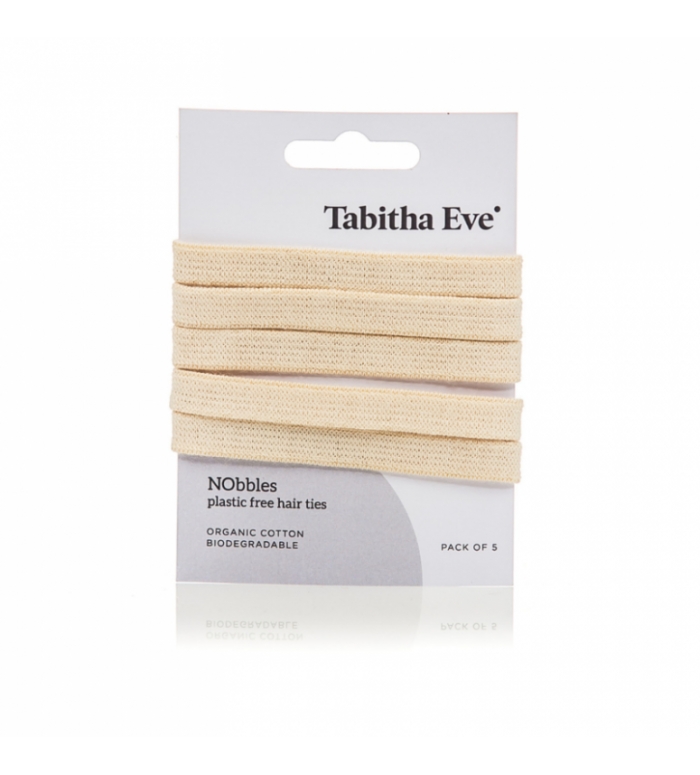 Tabitha Eve | Plasticvrije Haar elastiekjes 5 stuks - creme