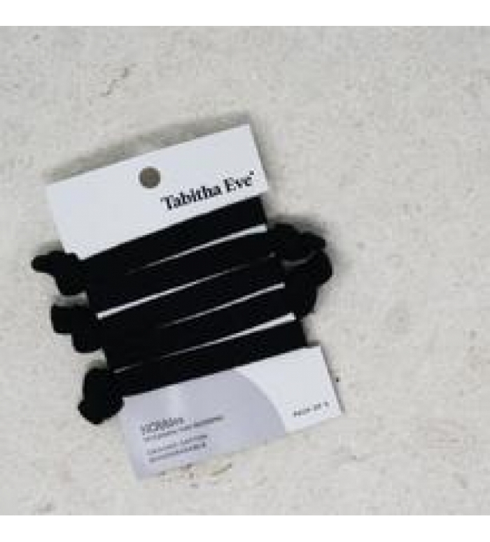 Tabitha Eve | Plasticvrije Haar elastiekjes 5 stuks - zwart / LAATSTE
