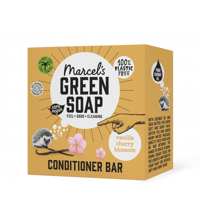 Marcels Green Soap | Shampoo Conditioner bar Vanille&Kersenbloesem/ 3 ST